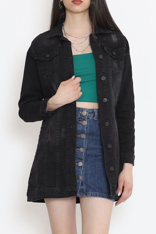 Lazerli Kot Ceket Füme - 18261.1831.