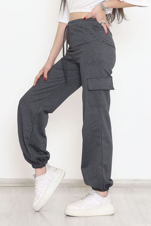 Paça Lastikli Eşofman Altı Füme - 15079.5238.