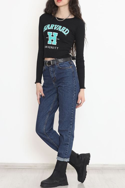 Kaşkorse Baskılı Bluz Siyah - 15844.1567.