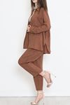 Keten Kimono Takım Acıkahve - 16451.1059.