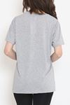 Unisex Baskılı Tişört Gri - 18172.599.