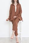 Keten Kimono Takım Acıkahve - 16451.1059.