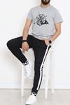 Unisex Baskılı Tişört Gri - 18172.599.