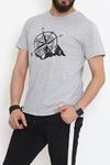 Unisex Baskılı Tişört Gri - 18172.599.