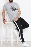 Unisex Baskılı Tişört Gri - 18172.599.