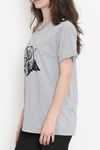 Unisex Baskılı Tişört Gri - 18172.599.