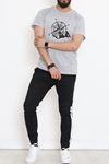 Unisex Baskılı Tişört Gri - 18172.599.