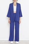 Uzun Kimono Takım Saks - 722.1247.