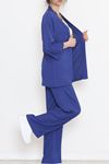 Uzun Kimono Takım Saks - 722.1247.