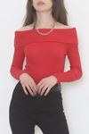 Madonna Yaka Kaşkorse Body Kırmızı - 9977.1567.