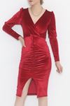 Kadife Elbise Bordo - 3667.1595.