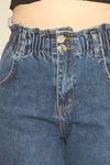 Beli Lastikli Kot Pantolon Mavi - 12559.1431.