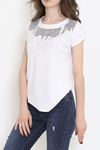 Pul Detaylı Bluz Beyaz - 17145.599.