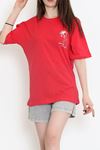 Baskılı Tişört Kırmızı - 17379.1778.
