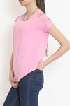 Omuz Dekolteli Bluz Pembe - 11395.599.