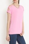 Omuz Dekolteli Bluz Pembe - 11395.599.