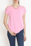 Omuz Dekolteli Bluz Pembe - 11395.599.