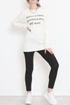 Kaşkorse Baskılı Tunik Ekru - 4003.1567.