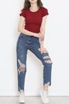 Kaşkorse Bisiklet Yaka Body Bordo - 17395.1723.
