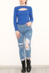 Önü Dekolteli Body Saks - 10703.1567.