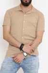 Çizgi Detay Erkek Gömlek Sütlükahve - 18289.1778.